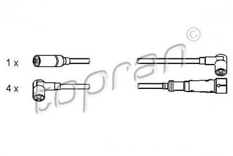 Проволока зажигания, набор TOPRAN TOPRAN / HANS PRIES 100192