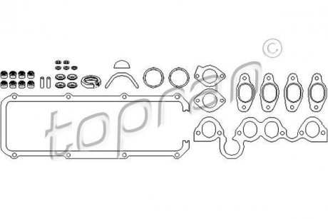 Набір прокладок, головка цилиндра TOPRAN TOPRAN / HANS PRIES 101479