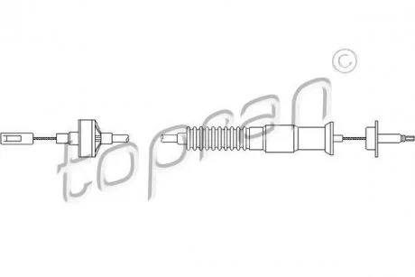 Трос сцепления TOPRAN / HANS PRIES 102849