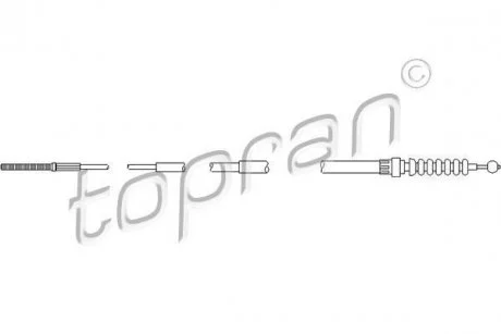 Трос стояночної гальмівної системи TOPRAN / HANS PRIES 103063