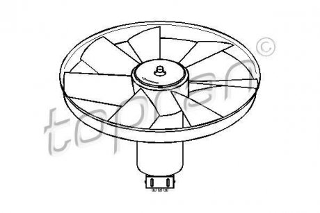 Вентилятор, охолодження двигуна TOPRAN / HANS PRIES 103137