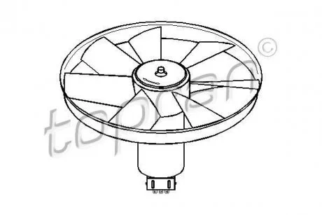 Вентилятор, охолодження двигуна TOPRAN / HANS PRIES 103137