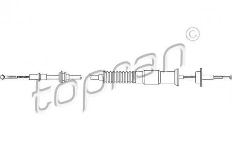 Трос сцепления TOPRAN / HANS PRIES 103982