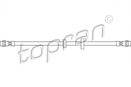 Шланг тормозной, передний, T4 90-03 TOPRAN / HANS PRIES 104085