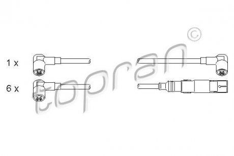 Проволока зажигания, набор TOPRAN TOPRAN / HANS PRIES 107251