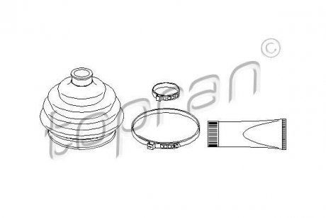 Пильовик привідного валу (набір) TOPRAN TOPRAN / HANS PRIES 108928