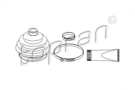 Пыльник приводного вала.) TOPRAN / HANS PRIES 109306