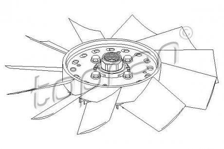Віскомуфта вентилятора охолодження TOPRAN / HANS PRIES 109604