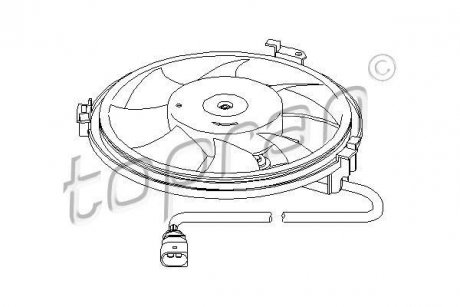 Вентилятор, охлаждение двигателя TOPRAN / HANS PRIES 110830