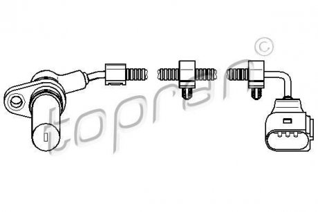 Датчик частоти обертання, керування двигуном TOPRAN / HANS PRIES 110896