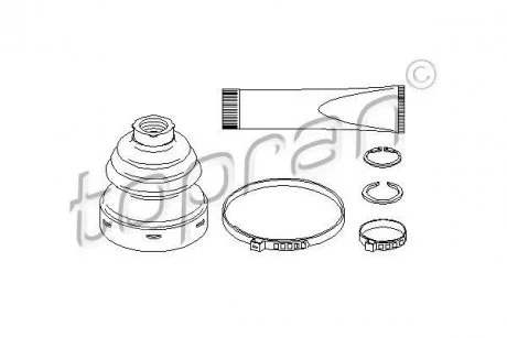 Пильовик привідного валу (набір) TOPRAN / HANS PRIES 111682