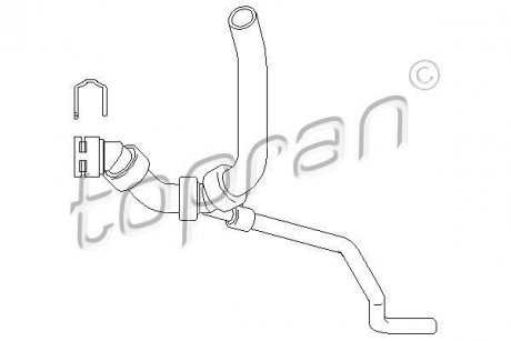 Шланг радиатора TOPRAN / HANS PRIES 111976