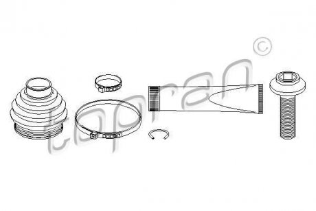 Пильовик привідного валу, набір TOPRAN TOPRAN / HANS PRIES 113007