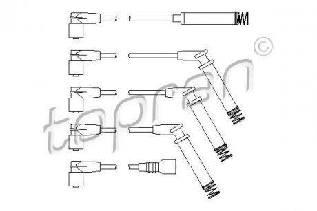 Проволока зажигания, набор TOPRAN / HANS PRIES 202520