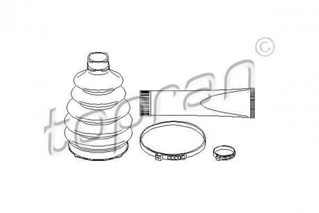 Пыльник приводного вала.) TOPRAN / HANS PRIES 205765