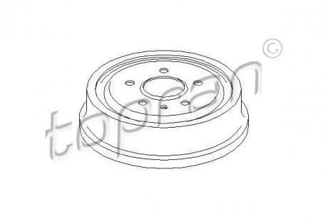 Фото тормозной барабан TOPRAN / HANS PRIES 206050 Тормозной барабан TOPRAN / HANS PRIES 206050