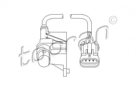 Датчик частоти обертання, керування двигуном TOPRAN / HANS PRIES 206207
