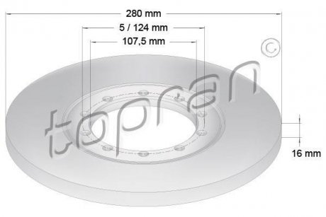 Диск тормозной TOPRAN / HANS PRIES 303970