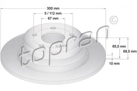 Тормозной диск TOPRAN TOPRAN / HANS PRIES 401054