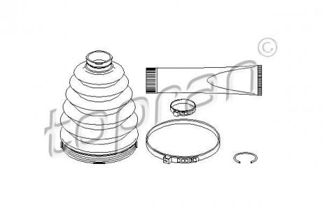 Пильовик привідного валу (набір) TOPRAN TOPRAN / HANS PRIES 401749