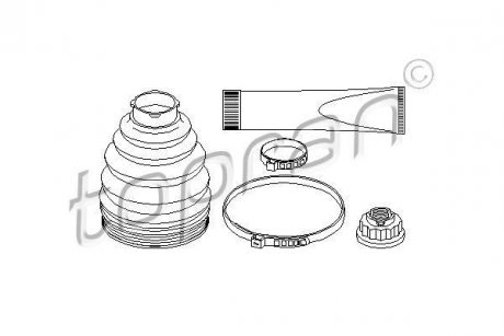 Пильовик привідного валу (набір) TOPRAN TOPRAN / HANS PRIES 401847