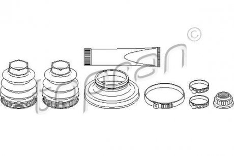 Пильовик привідного валу, набір TOPRAN TOPRAN / HANS PRIES 401874