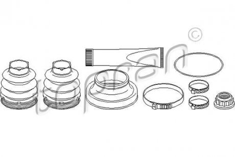 Набор резиновых пыльников. TOPRAN TOPRAN / HANS PRIES 401875