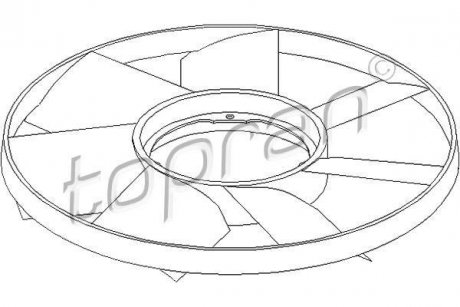 Крильчатка вентилятора TOPRAN / HANS PRIES 500905