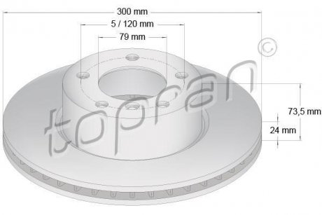 Тормозной диск TOPRAN TOPRAN / HANS PRIES 500947