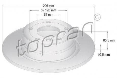 Тормозной диск TOPRAN TOPRAN / HANS PRIES 500950