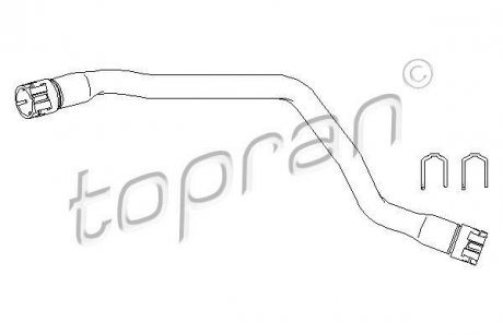 Патрубок системи охолодження TOPRAN / HANS PRIES 501552