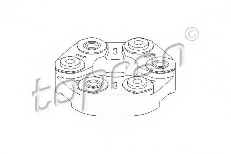 Еластична муфта карданного валу TOPRAN / HANS PRIES 501591
