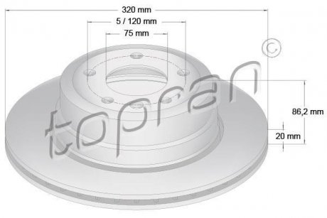 Тормозной диск TOPRAN / HANS PRIES 502874