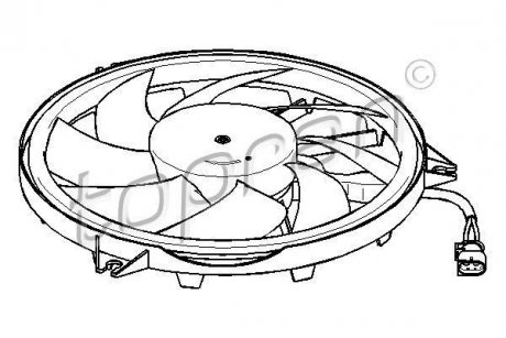 Вентилятор, охолодження двигуна TOPRAN / HANS PRIES 721533