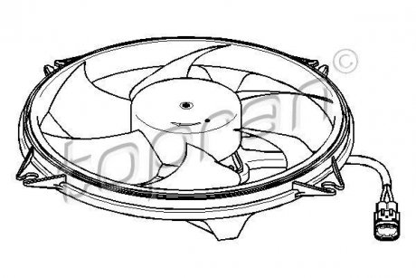 Вентилятор радиатора TOPRAN / HANS PRIES 721542