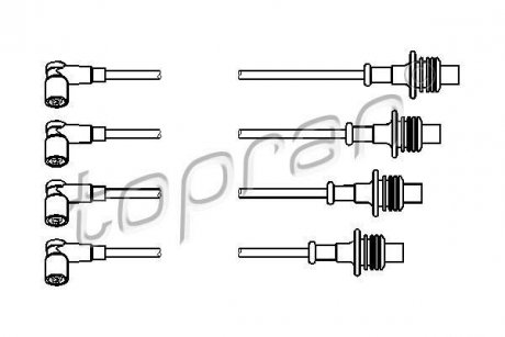Проволока зажигания, набор TOPRAN TOPRAN / HANS PRIES 722801