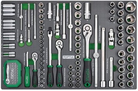 Набор инструмента 1/4, 3/8, 1/2 126ед (в ложементе) Toptul GEDC611