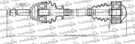 Піввісь права L=523mm 25 зуб. MUSA 1.3 D Multijet 04-12 TRAKMOTIVE 30-1132