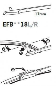 ExactFit Flat Щітка склоочисника,безкаркасна OEM (350мм) Trico EFB3518L