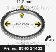 Зубчатый диск импульсного датчика TRISCAN 854024403