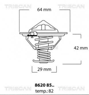 Термостат системи охолодження TRISCAN 86208582