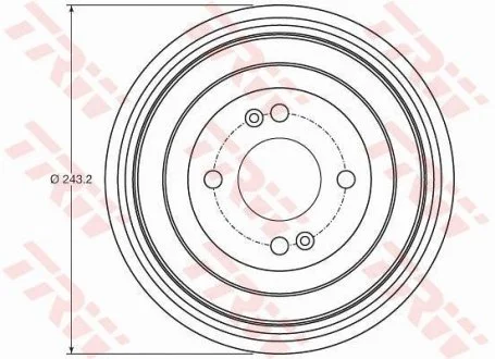 Гальмівний барабан задн HYUNDAI ACCENT III, I10 I, I10 II, I10 III, I20 I, KIA RIO II 1.0-1.6 03.05- (LUCAS) TRW DB4422