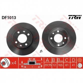 Тормозной диск TRW DF1013