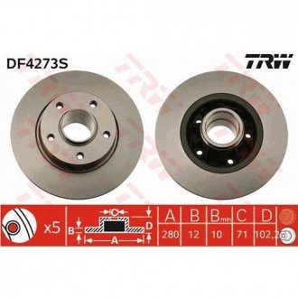 Тормозной диск TRW DF4273S