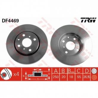 Гальмівний диск TRW DF4469 (фото 1)