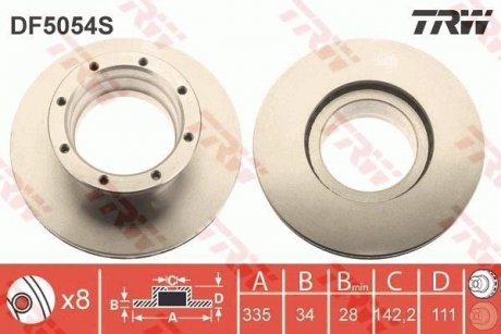 Brake Disc (LUCAS) TRW DF5054S