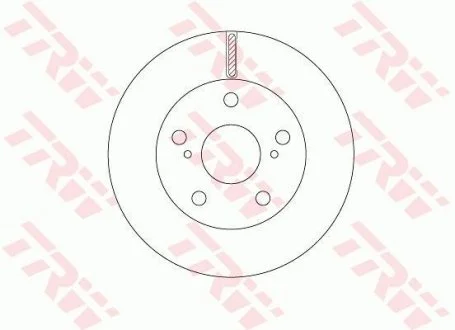 Диск гальмівний передн Лів/Прав TOYOTA HILUX VII 2.5D 11.04-05.15 (LUCAS) TRW DF6782S