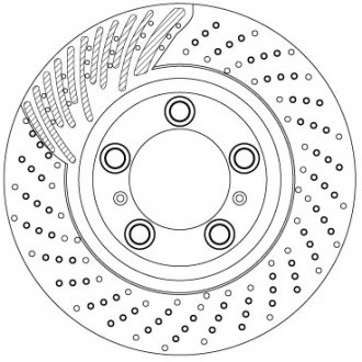 Диск тормозной PORSCHE P. 911 3,8 12- LE TRW DF6821S