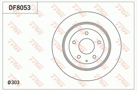 Гальмівний диск задній TRW DF8053