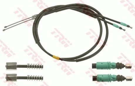 Трос стояночного гальма задн Лів/Прав (1740мм/1535мм, гальма: барабан) RENAULT ESPACE III 2.0 11.96-10.00 (LUCAS) TRW GCH555